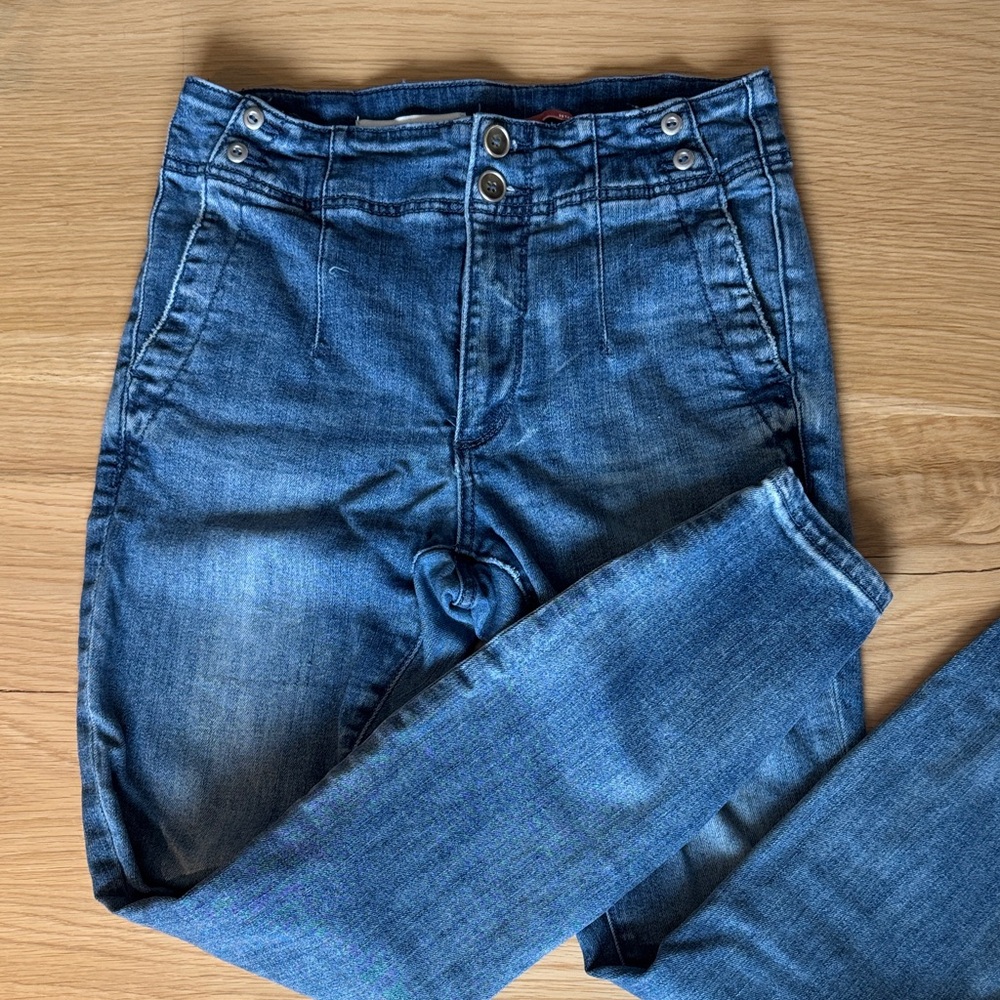 Anthropologie Pilcro High-rise Pleated skinny jean, 28 Tall